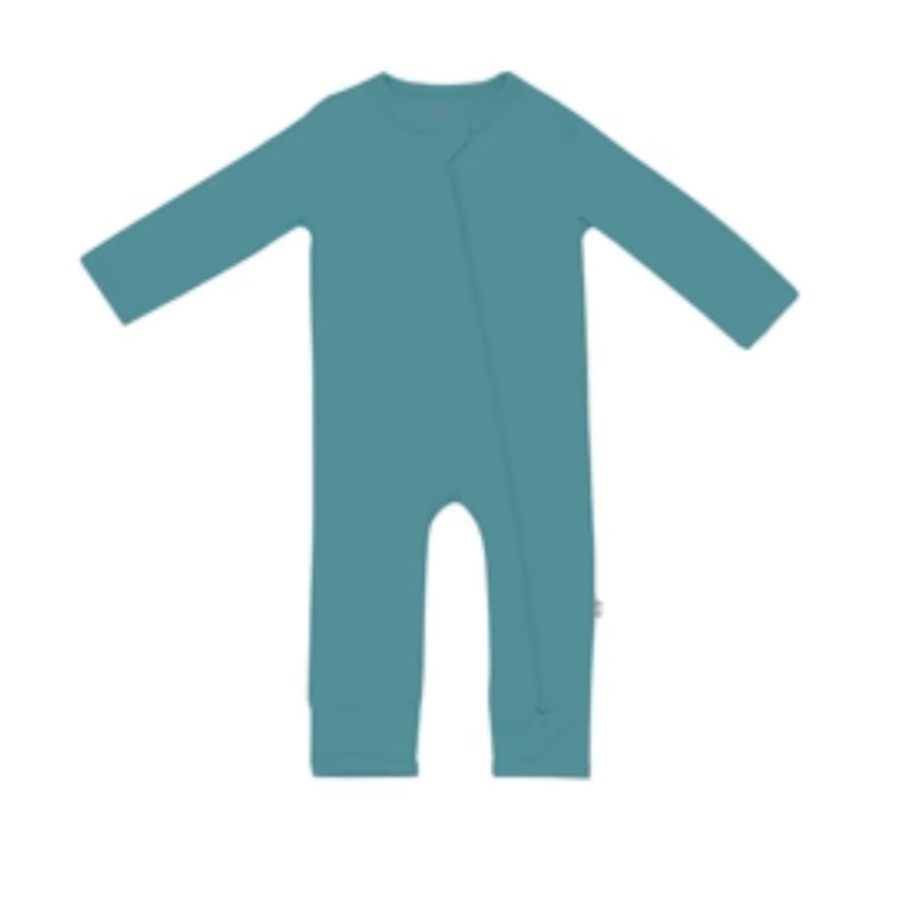Kyte baby zippered romper in Cove